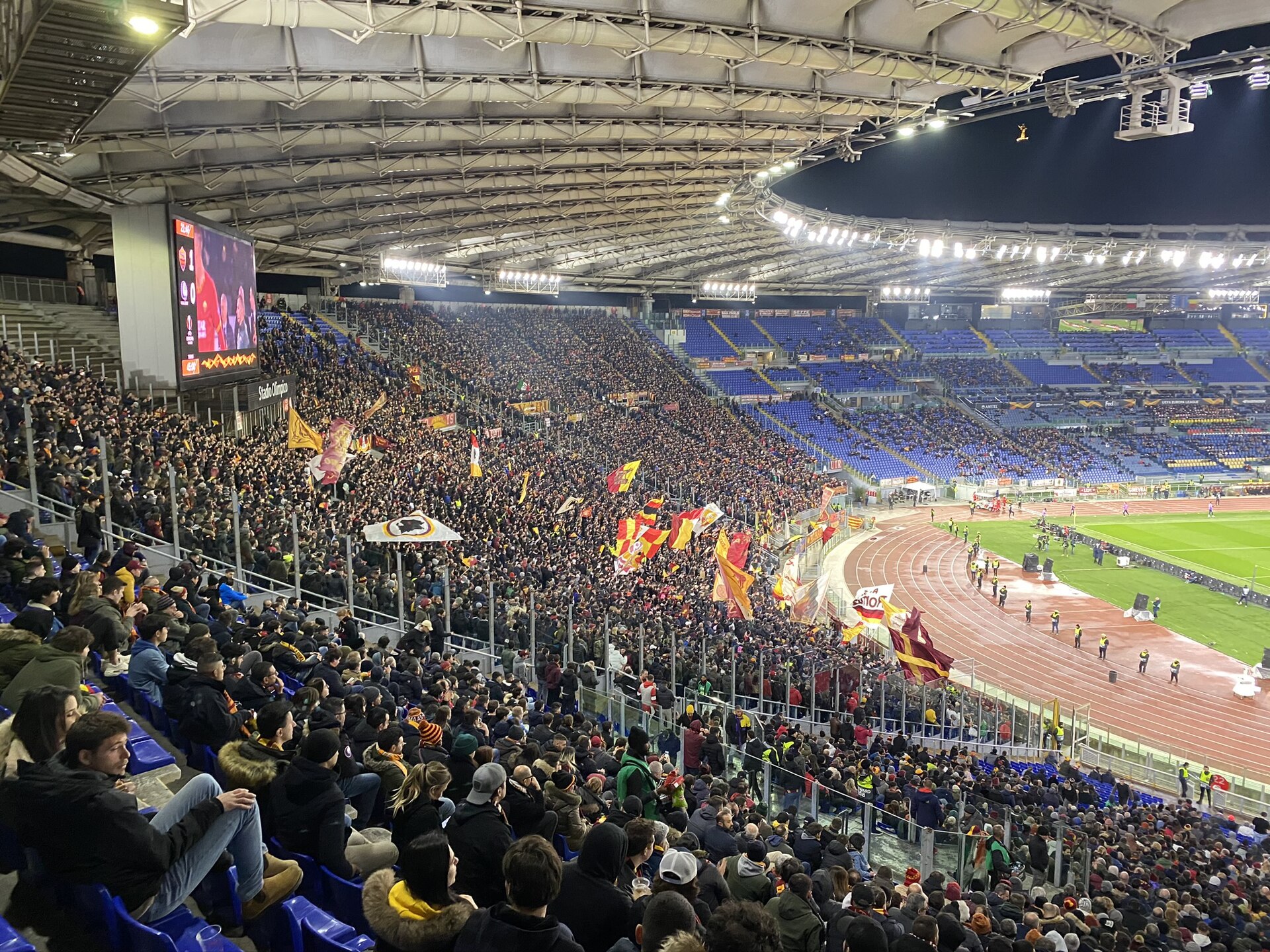 Roma-fans på Stadio Olimpico