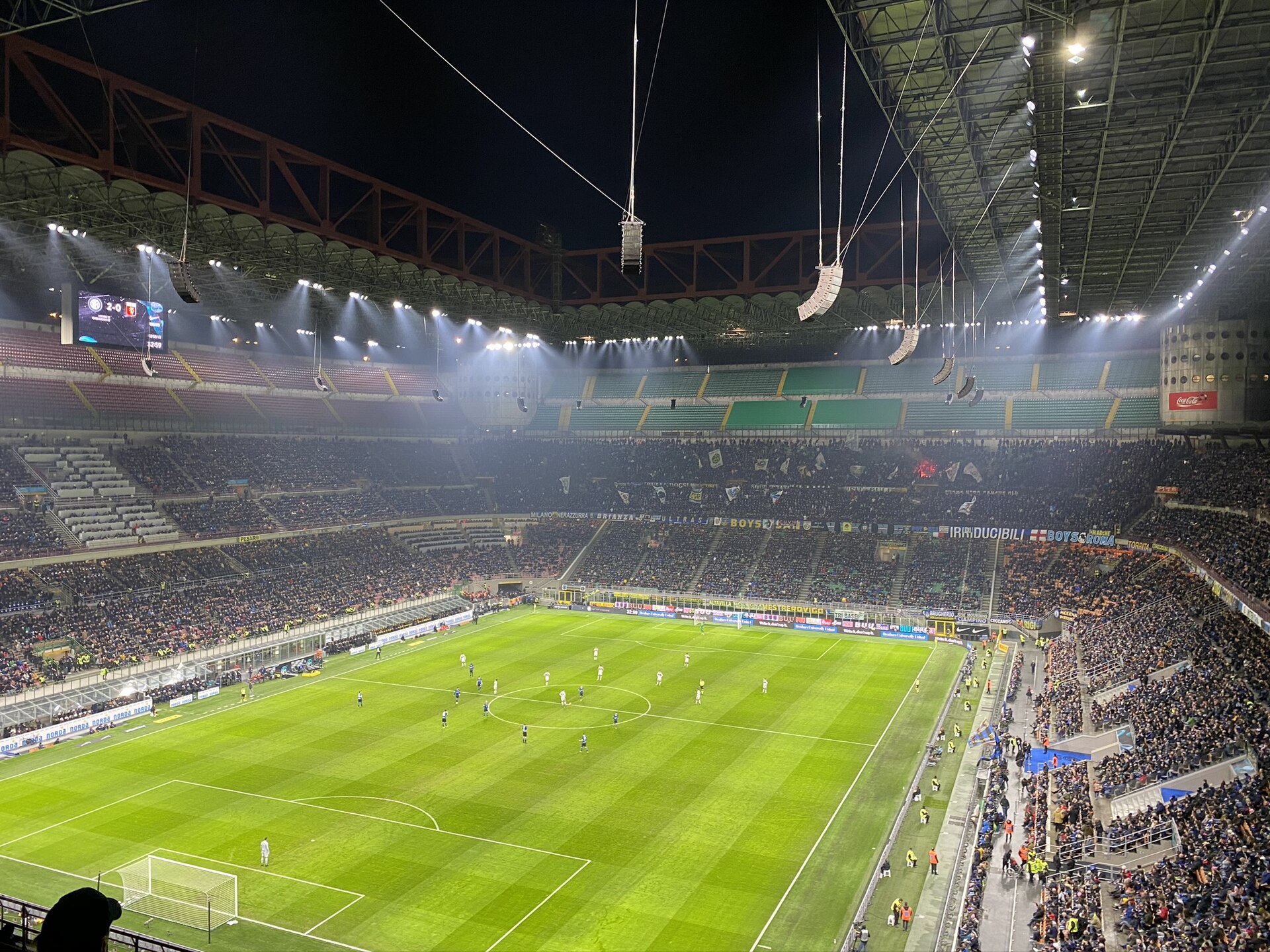 San Siro under en Inter-kamp om aftenen