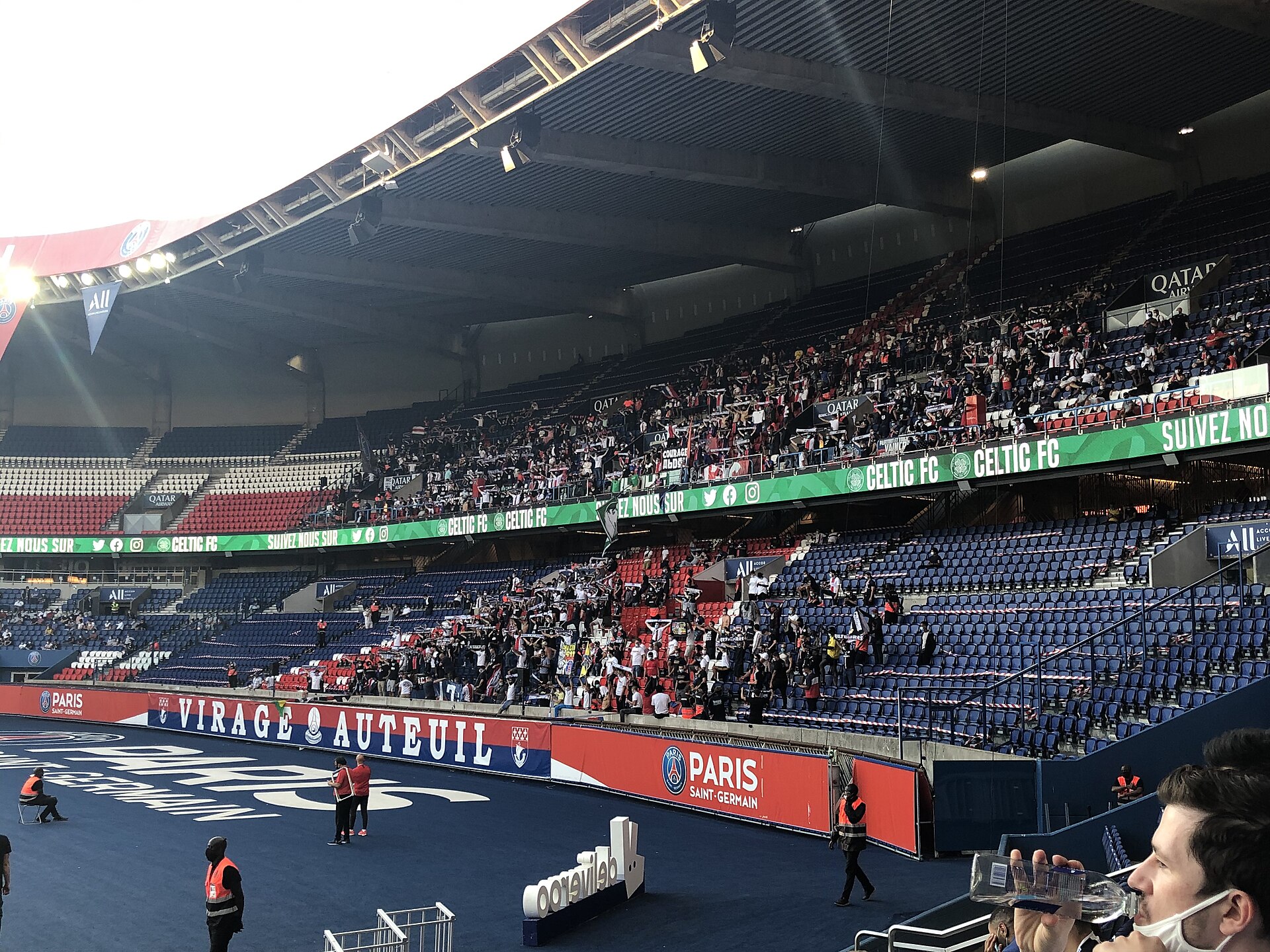 Tribunen Virage Auteuil på Parc des Princes